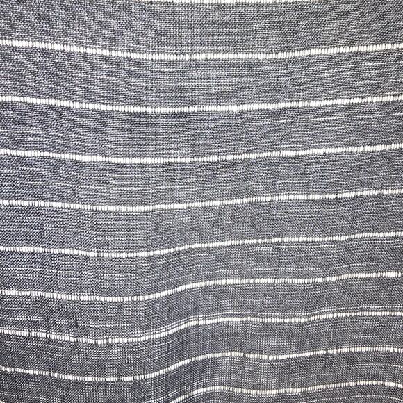 Eileen Fisher Organic Linen Delavé Pinstripe Tunic Dress Graphite Scoop XL NEW - Picture 5 of 9